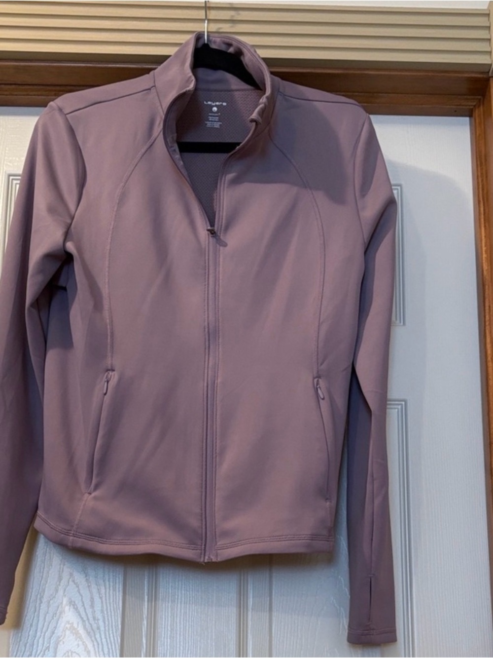 Layer 8 Women's Soft Mauve Full Zip Jacket Sz Lg EUC